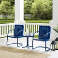 Claustro Bates Outdoor Metal Chair Set, Navy Gloss - 3 Piece CL3595800